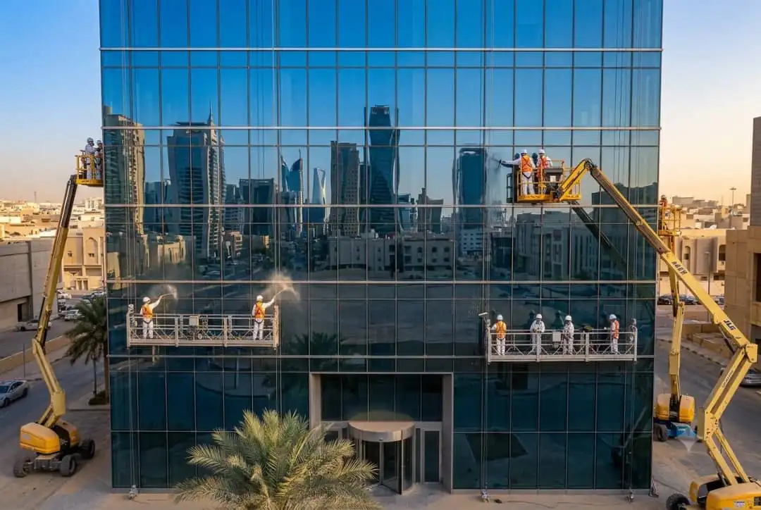 واجهة برج الرياض بعد التنظيف